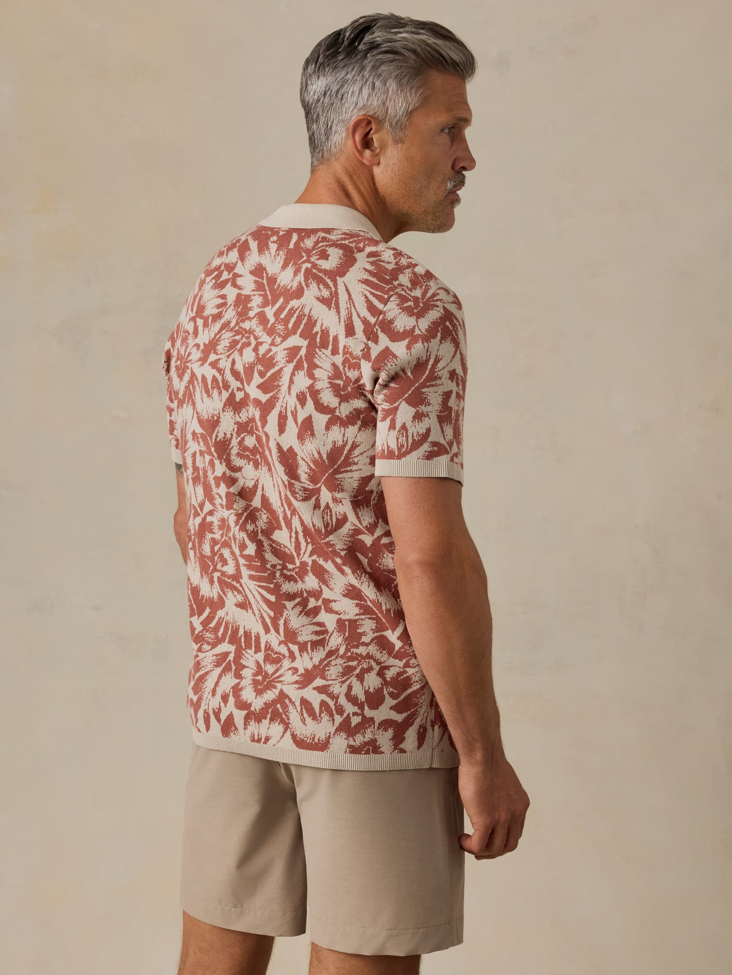 Short-Sleeve Sweater Shirt - Sienna Sky Tropical