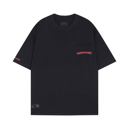 CHH Chrome Heart T Shirts Chrome Hearts Sanskrit Horseshoe Pattern Short Sleeve T-Shirt