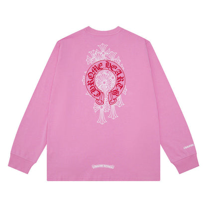 Chh Chrome Heart Long Sleeve Shirt Unisex Fashion Loose Long Sleeve Shirt