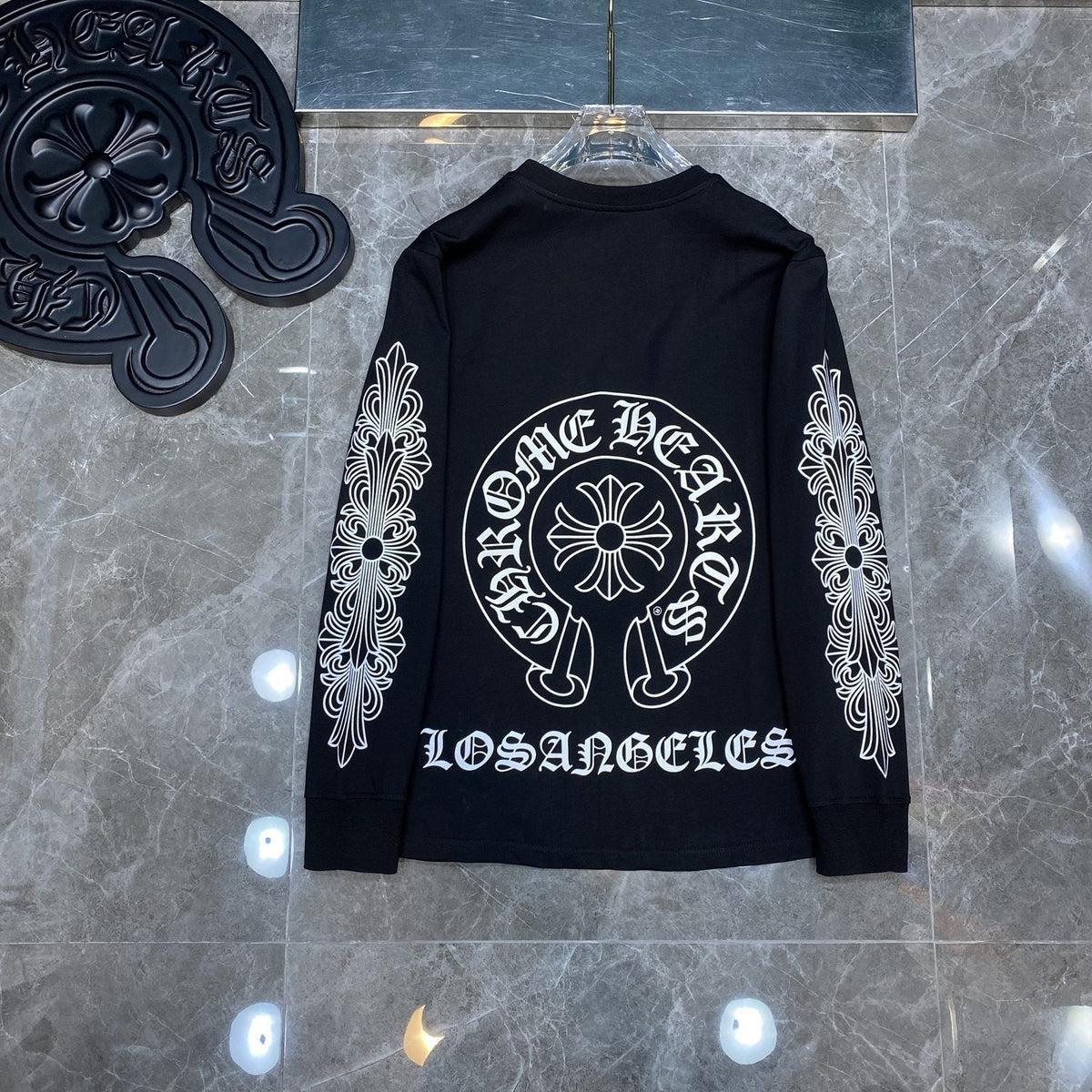 Chh Chrome Heart Long Sleeve Shirt Unisex Fashion Loose Long Sleeve Shirt