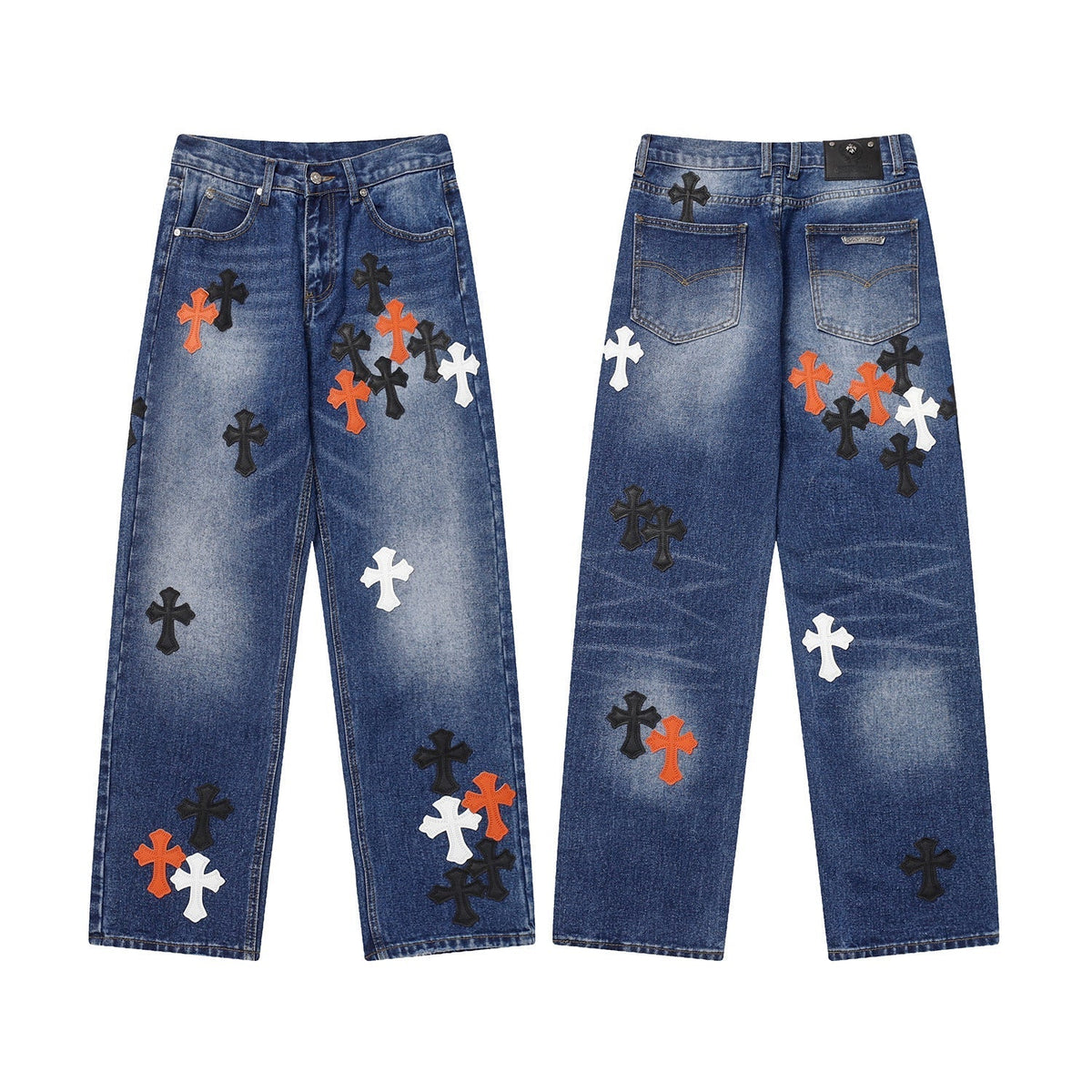 CHH Chrome Hearts Jeans Unisex Casual Loose Jeans