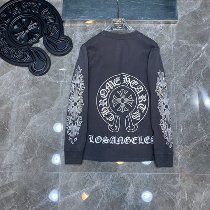 Chh Chrome Heart Long Sleeve Shirt Unisex Fashion Loose Long Sleeve Shirt