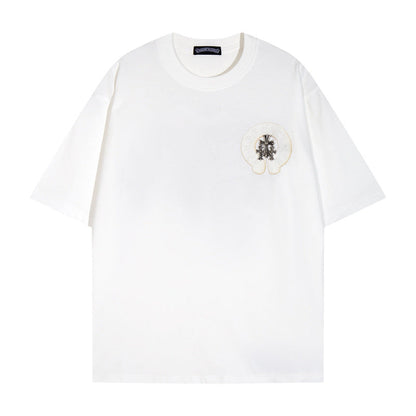 CHH Chrome Heart T Shirts Crowe T-Shirt Summer Short Sleeve Street Hip Hop