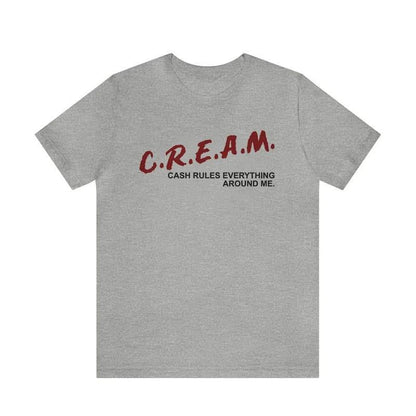 Cash Rules Graphic Tees Cute Funny Meme Short Sleeve Women
