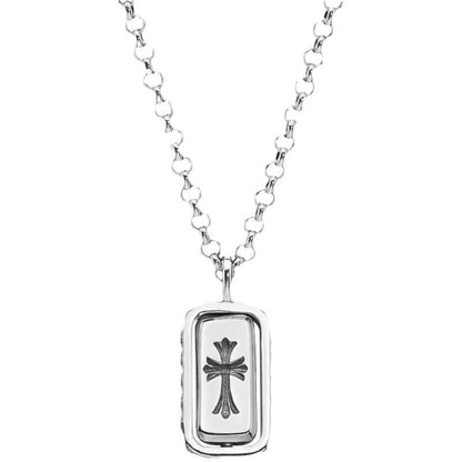 Chrome Hearts Necklace Rotatable Square Pendant Vintage Sword Cross Necklace