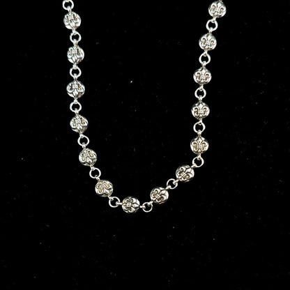 Chrome Hearts Necklace Cross Ball Men's and Women's Rough