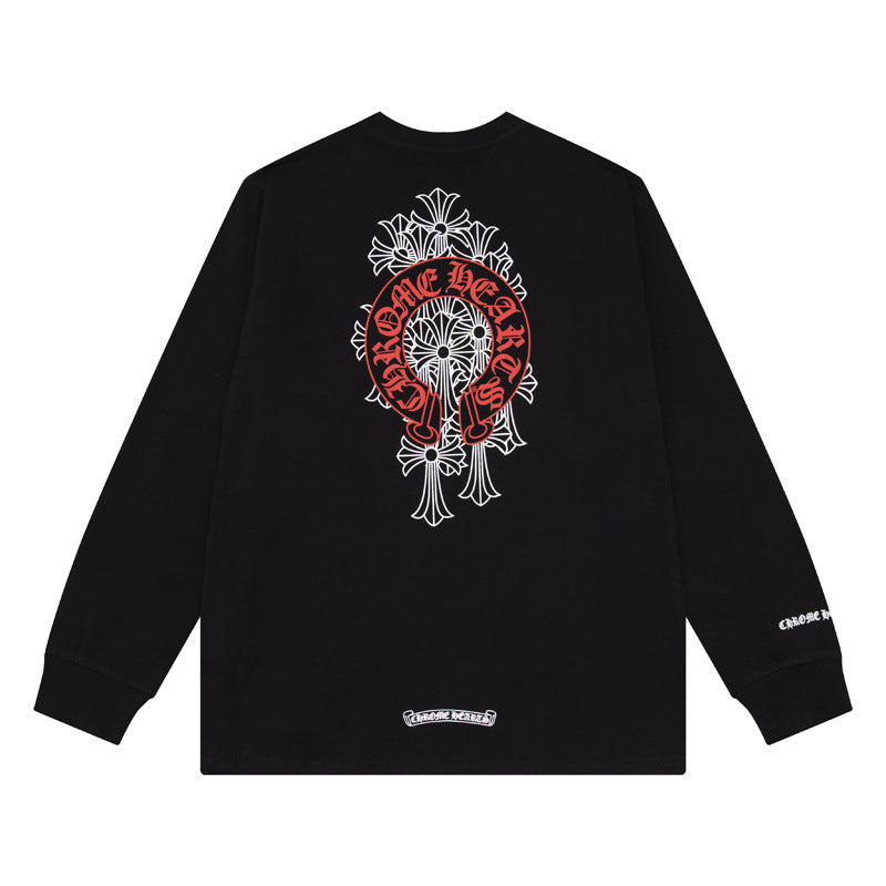 Chh Chrome Heart Long Sleeve Shirt Unisex Fashion Loose Long Sleeve Shirt