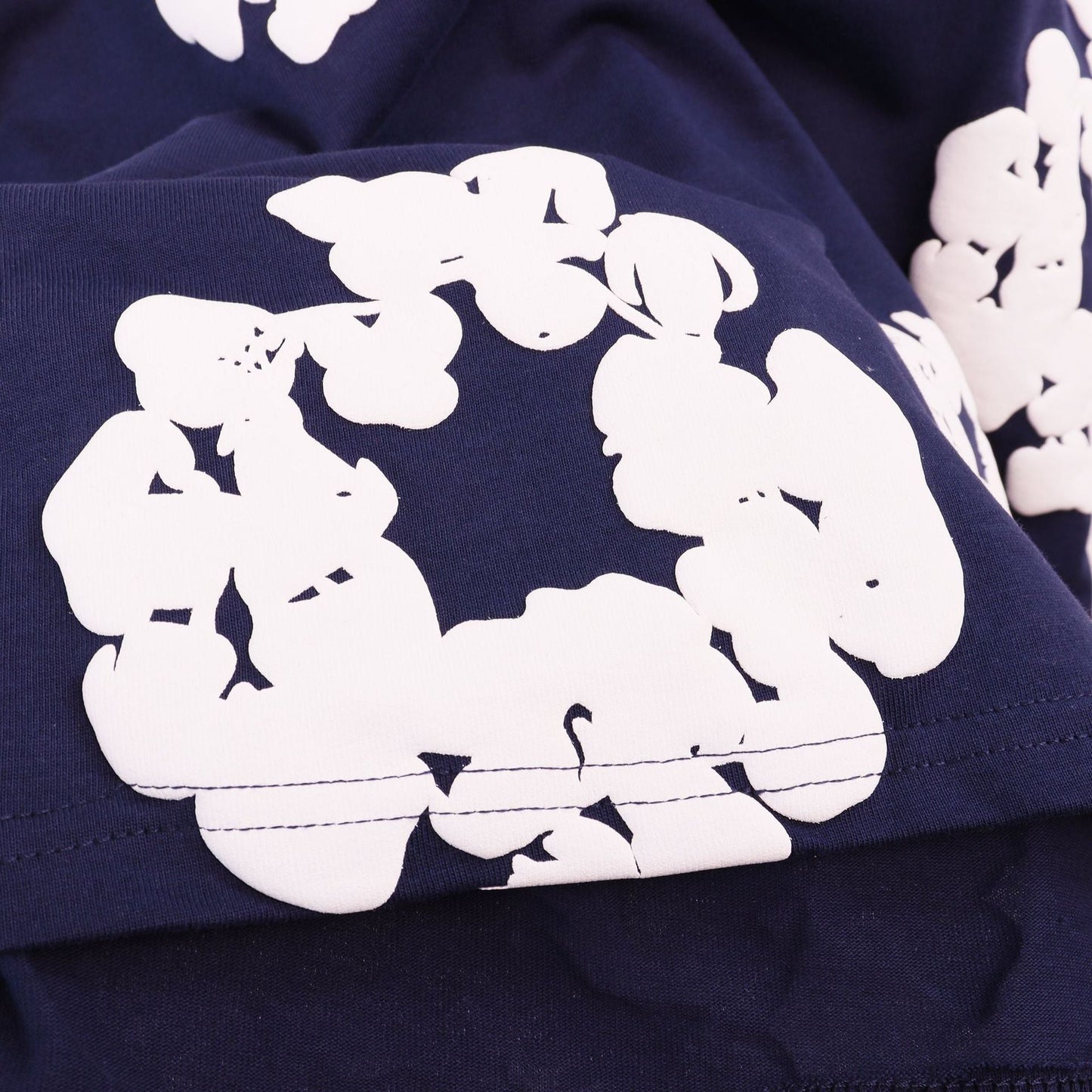 Denim Tears T Shirts Kapok Puff Print Short Sleeve T-shirt