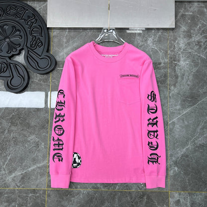 Chh Chrome Heart Long Sleeve Shirt Unisex Fashion Loose Long Sleeve Shirt