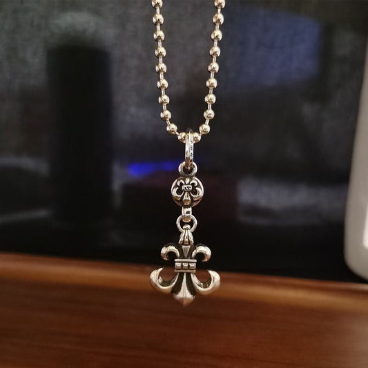 Chrome Hearts Necklace Cross Scout Flower Men's and Women's Vintage Necklace