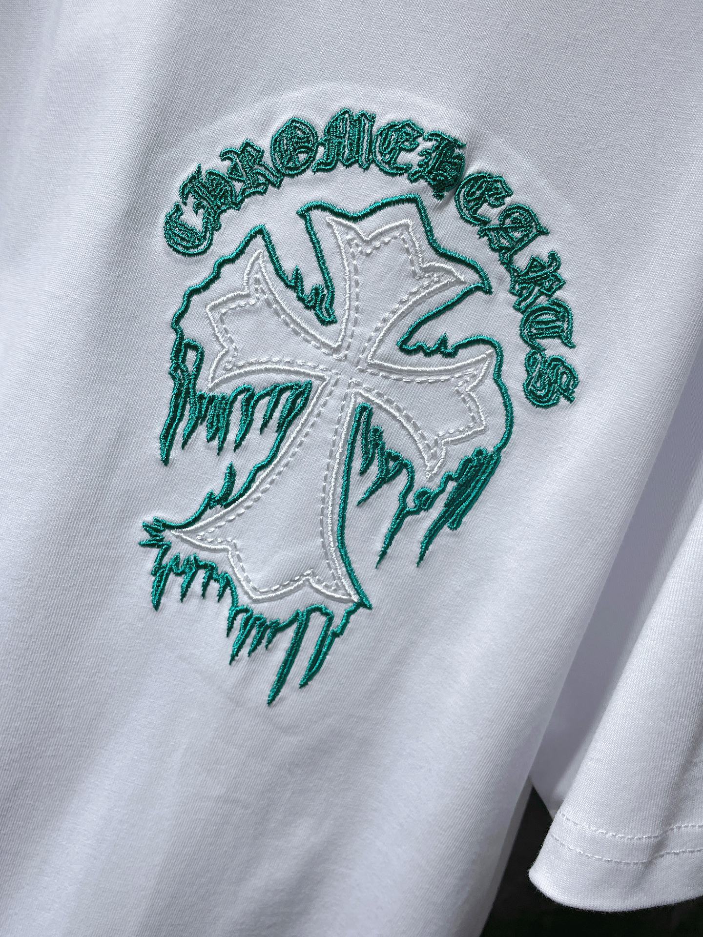 Chh Chrome Hearts T Shirts Summer Sanskrit Patch Embroidery Casual Sports Short Sleeve T-Shirt