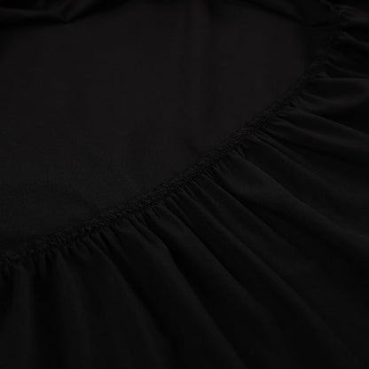 Corset Dress Slip Dress round Neck Sexy Backless Loose Satin Wrinkle Dress