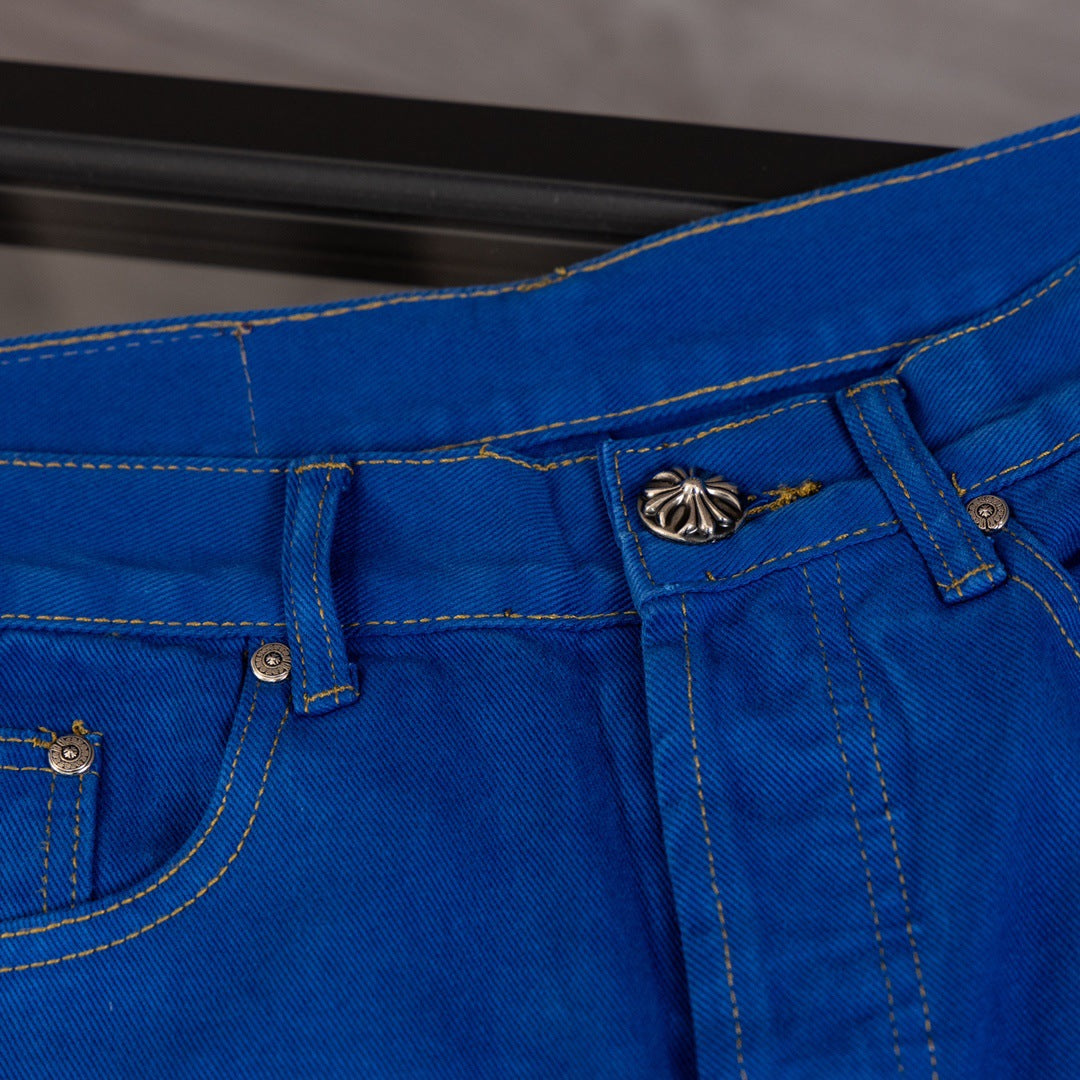 CHH Chrome Hearts Jeans Unisex Casual Loose Jeans