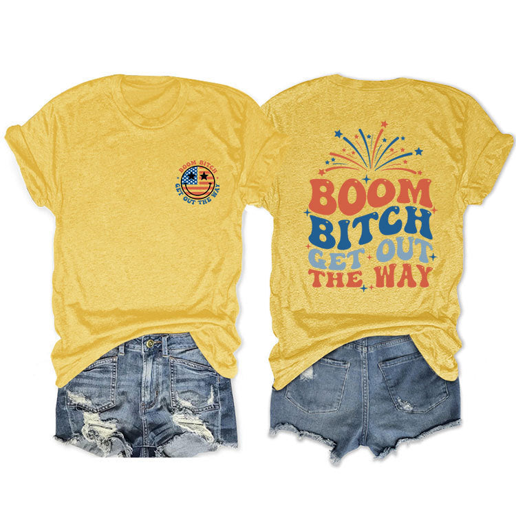 Casual short-sleeved printed fashion women's T-shirt