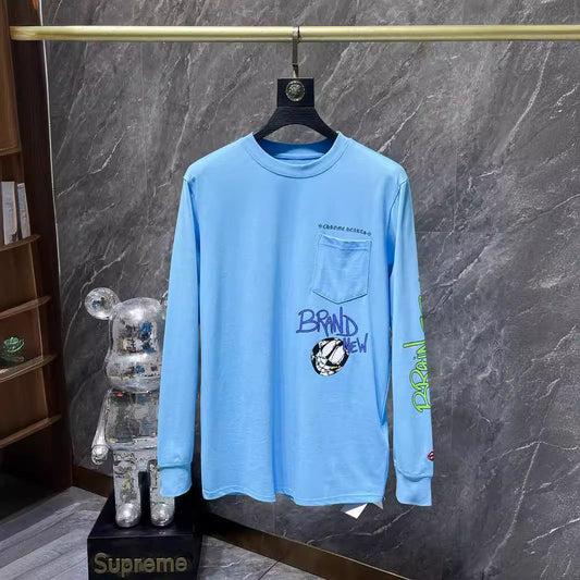 Chh Chrome Heart Long Sleeve Shirt Unisex Fashion Loose Long Sleeve Shirt