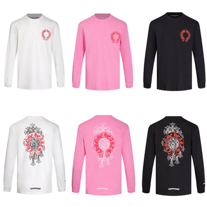 Chh Chrome Heart Long Sleeve Shirt Unisex Fashion Loose Long Sleeve Shirt