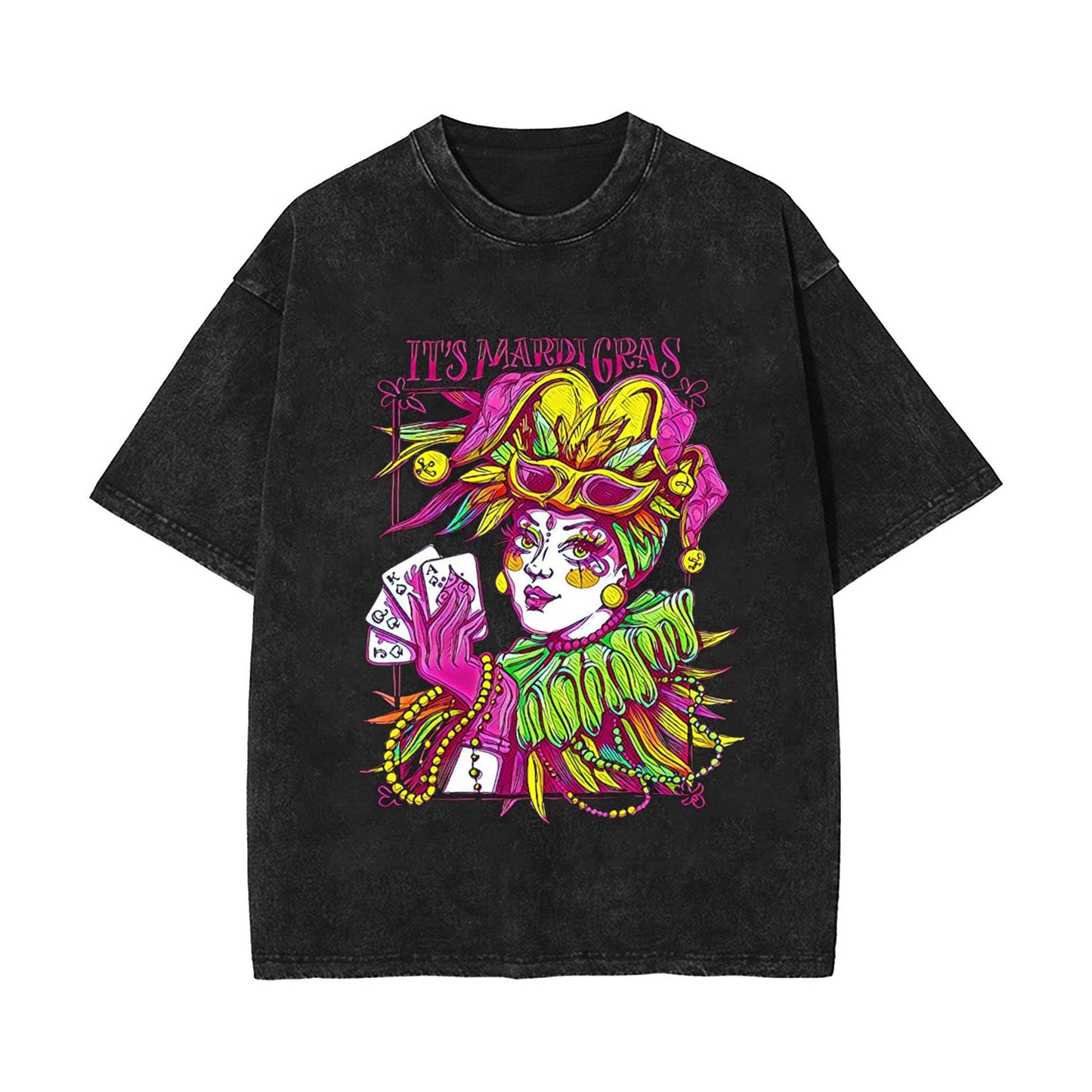 Carnival, washed old retro short-sleeved T-shirt top