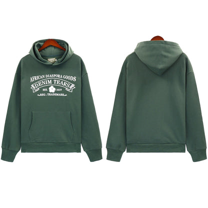Denim Tears Outfit:Hoodie/Sweatpants (Separate Purchase Options) Casual Hooded Sweatshirt Sweatpants