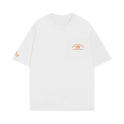 CHH Chrome Heart T Shirts CROW Summer Short Sleeve Embroidery Crew Neck Loose