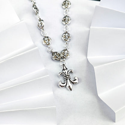 Chrome Hearts Necklace Anchor Scout Flower Men's and Women's Vintage Cross Chain