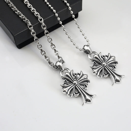 Chrome Hearts Necklace Classic Cross Flower Design Men's and Women's Necklaces