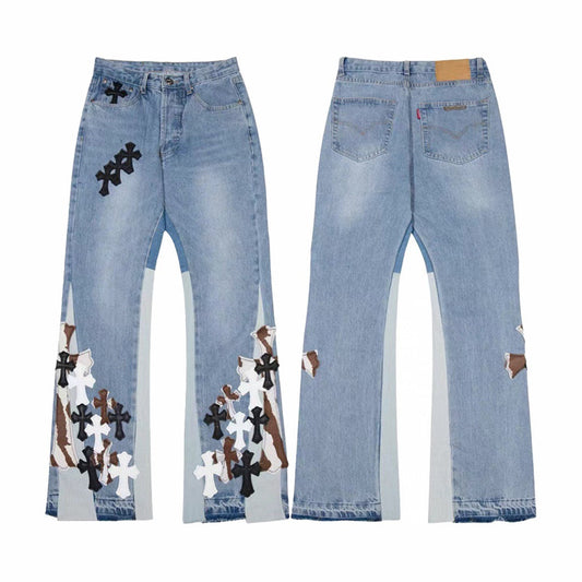 CHH Chrome Hearts Jeans Unisex Casual Loose Jeans