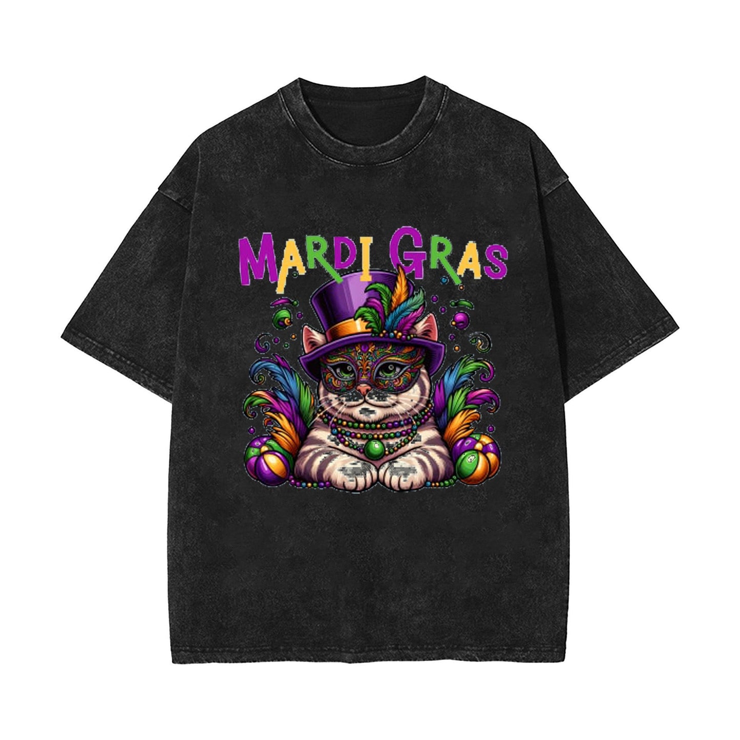 Carnival, washed old retro short-sleeved T-shirt top