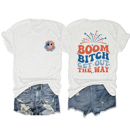 Casual short-sleeved printed fashion women's T-shirt