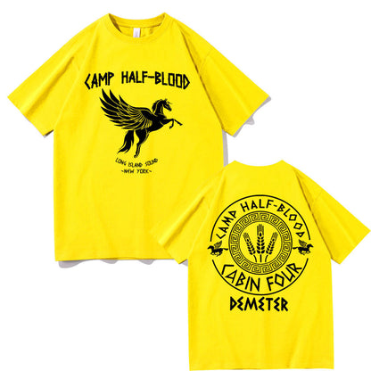 Camp Half Blood Male Hip Hop Oversized Tshirt Male
