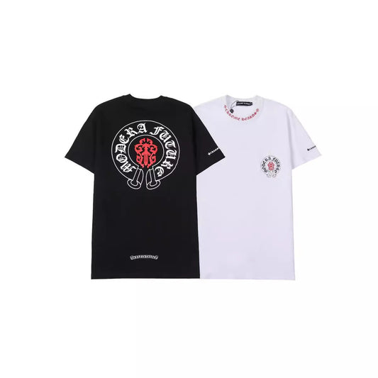 CHH Chrome Heart T Shirts Cotton Loose Crew Neck Short Sleeve T-Shirt