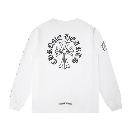 Chh Chrome Heart Long Sleeve Shirt Unisex Fashion Loose Long Sleeve Shirt