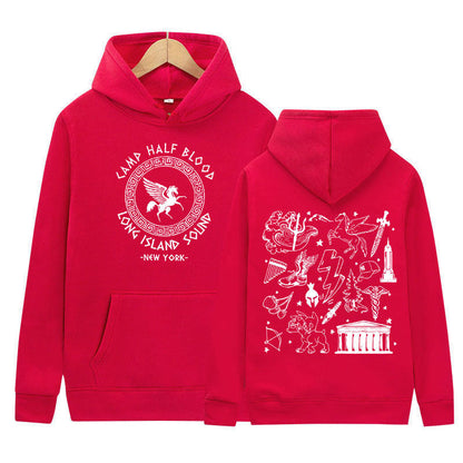 Camp Half Blood Percy Jackson Hoodie Long Island Sound Casual