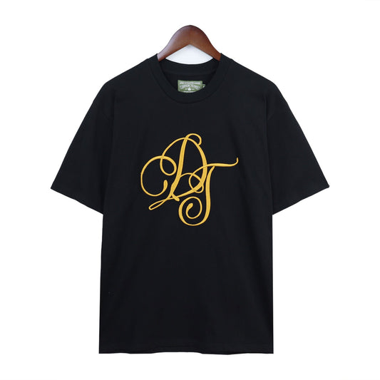 Denim Tears T Shirts Kapok Logo Badge Embroidered Short Sleeve T-shirt
