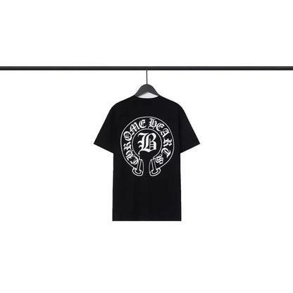 CHH Chrome Heart T Shirts Sanskrit Cross Print Loose Short Sleeve T-Shirt