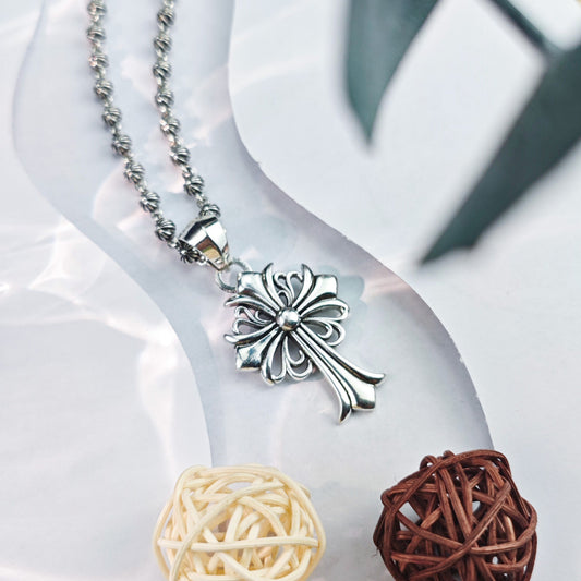Chrome Hearts Necklace Cross Pendant Versatile for Men and Women