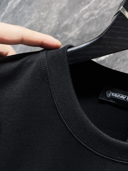 Chh Chrome Hearts T Shirts Summer Sanskrit Patch Embroidery Casual Sports Short Sleeve T-Shirt