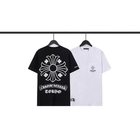 CHH Chrome Heart T Shirts Croix Cross Gypsy Cotton Crew Neck Short Sleeve T-Shirt