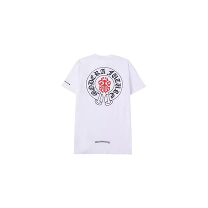 CHH Chrome Heart T Shirts Croix Cross Color Leather Printed Short Sleeve T-Shirt