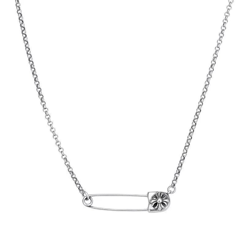 Chrome Hearts Necklace Cross Pin Vintage Minimalist Collarbone Chain