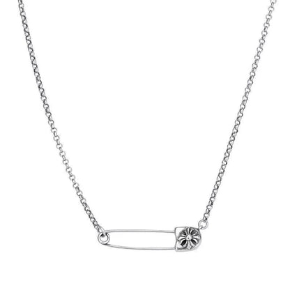 Chrome Hearts Necklace Cross Pin Vintage Minimalist Collarbone Chain