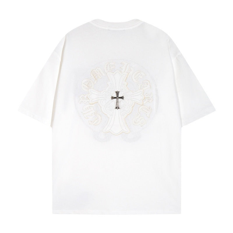 CHH Chrome Heart T Shirts Crowe T-Shirt Summer Short Sleeve Street Hip Hop