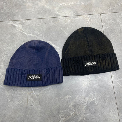 Chh Chrome Heart Beanie Frayed Knitted Hat Korean Version Simple Warm Ear Protector Wool Hat