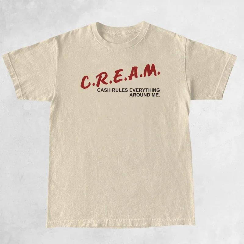 Cash Rules Graphic Tees Cute Funny Meme Short Sleeve Women