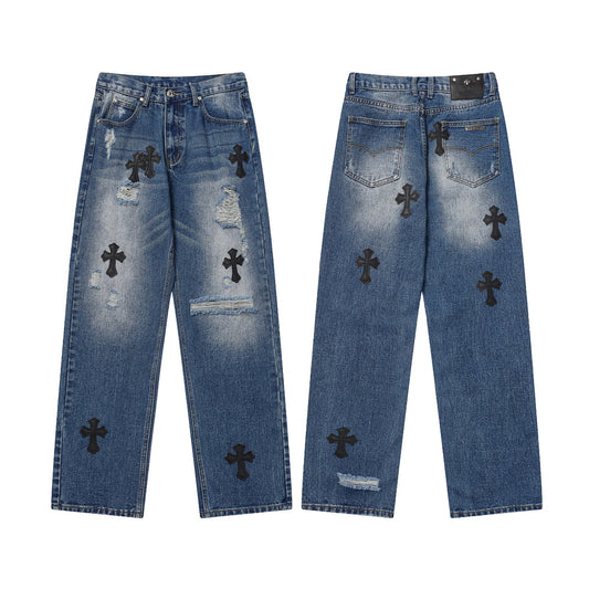CHH Chrome Hearts Jeans Ripped Jeans