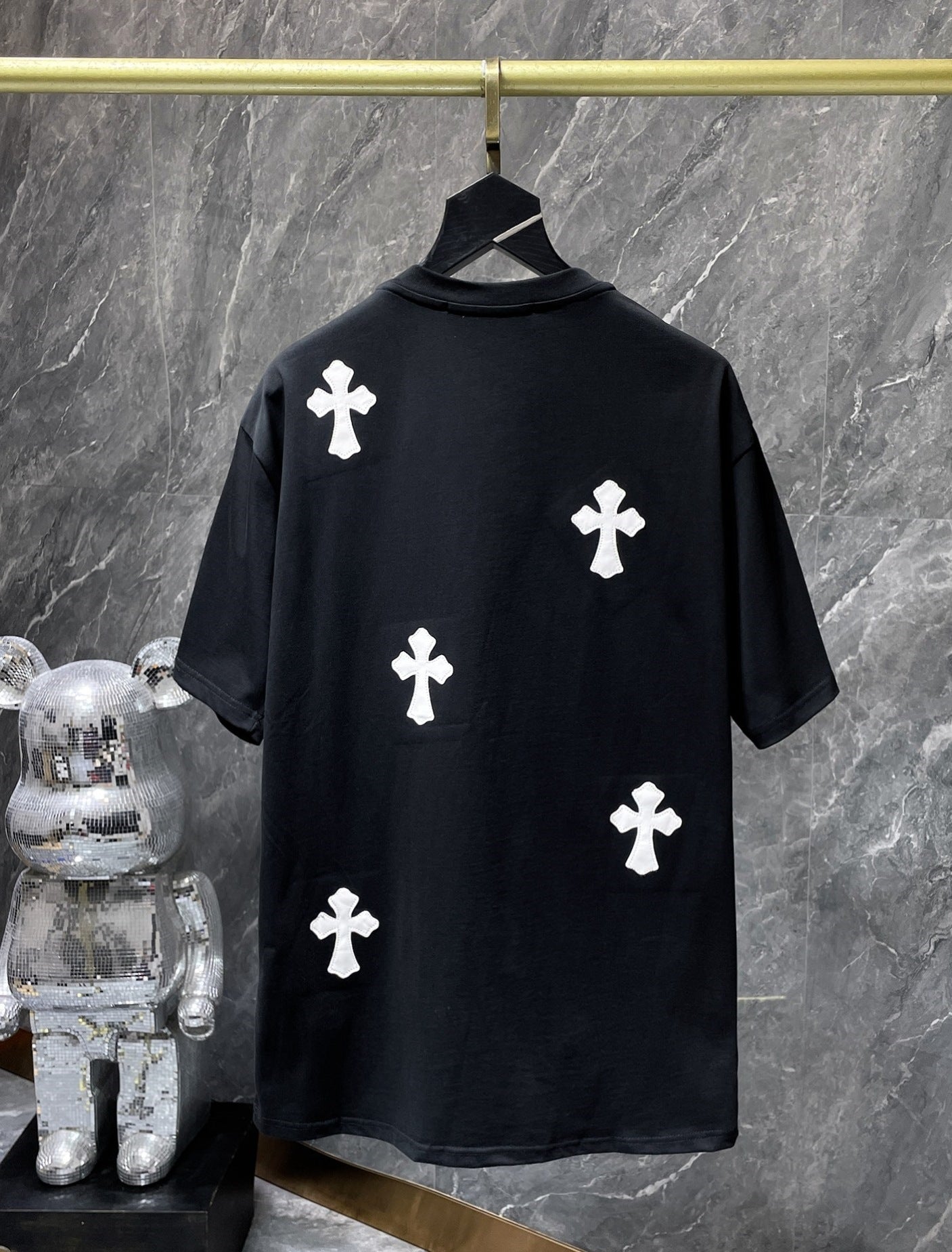 Chh Chrome Hearts T Shirts Pocket Handmade Button Casual Short Sleeve T-Shirt