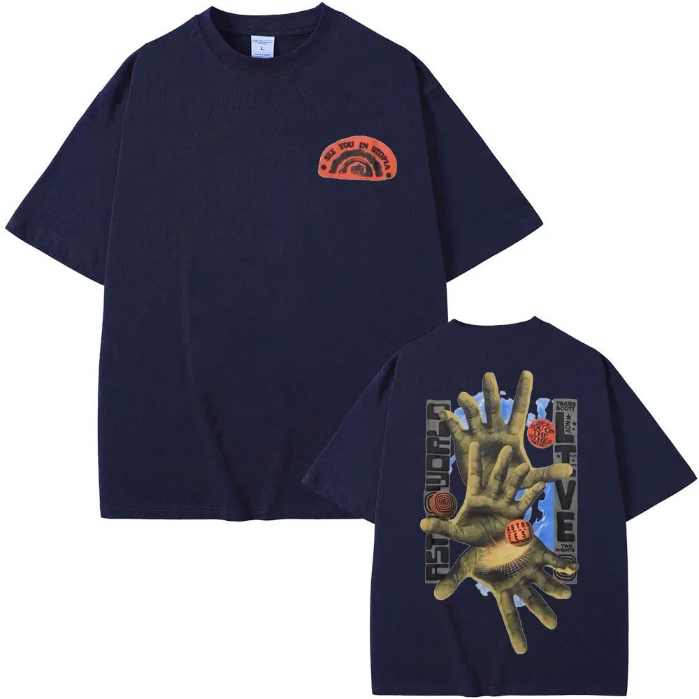 Cactus Jack Trend Street Vintage Tshirt Summer Streetwear