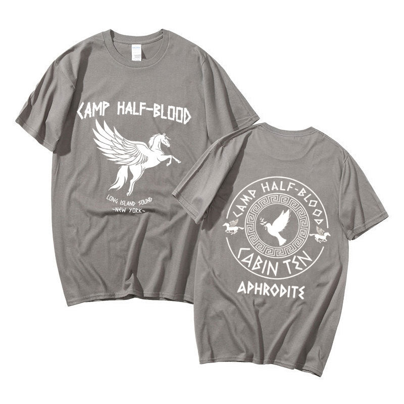 Camp Half Blood Graphic Print T-shirt Summer Men Women Fashion