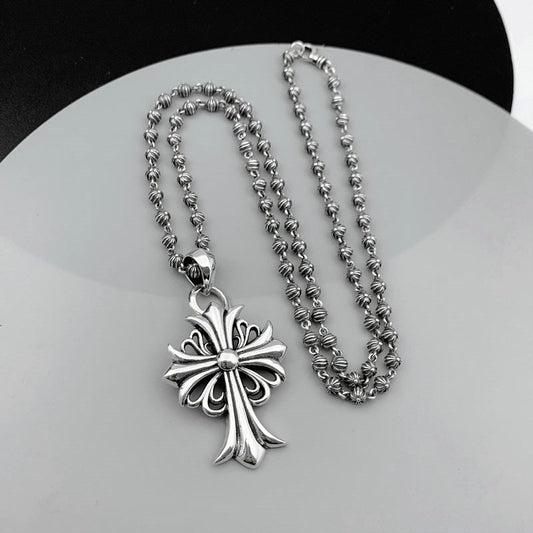 Chrome Hearts Necklace Classic Cross Flower Men's and Women's Design Pendant