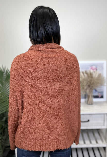 Warm Me Up Women's Solid Cowl Neck Sweater