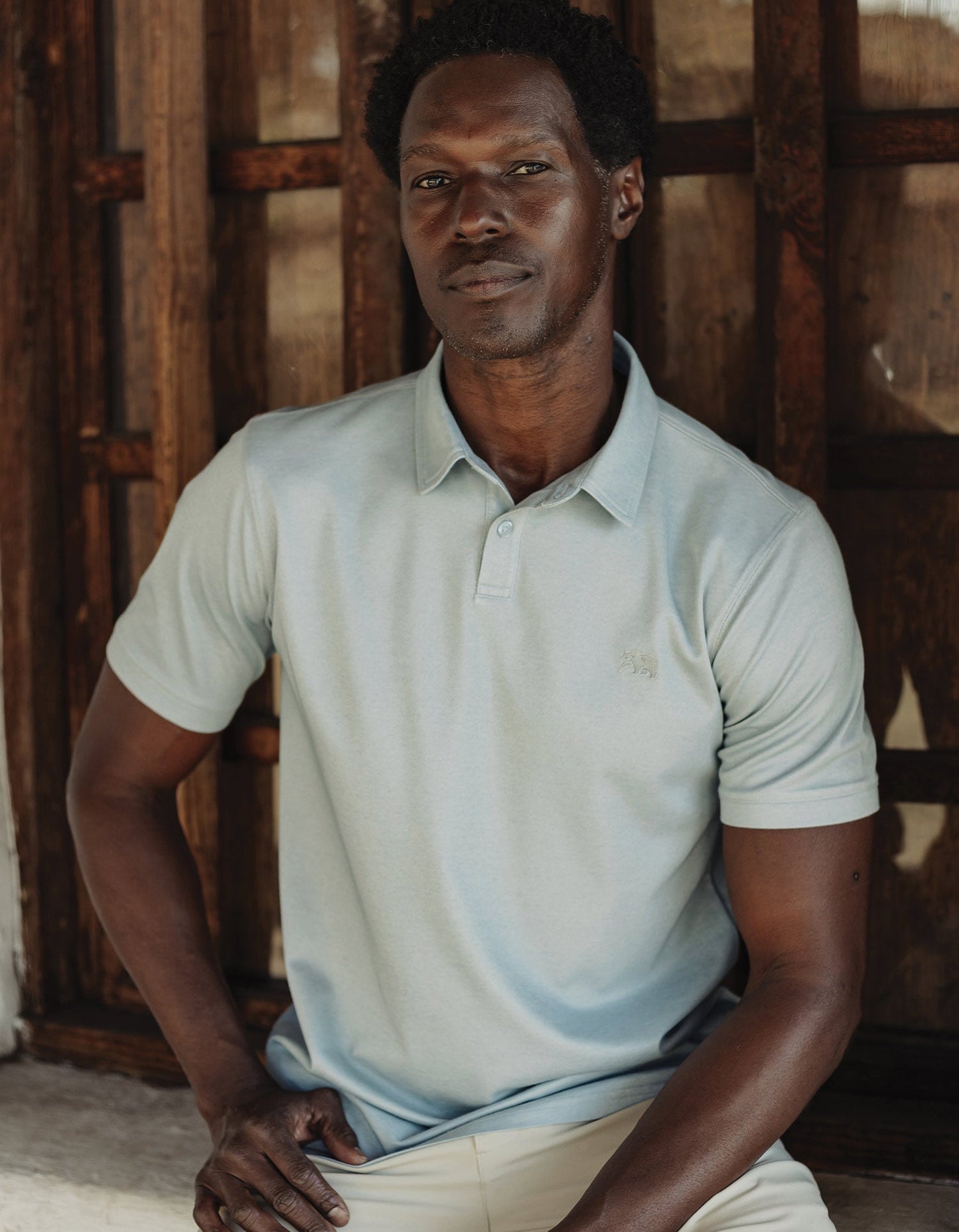 Performance Pique Polo in Sea Glass